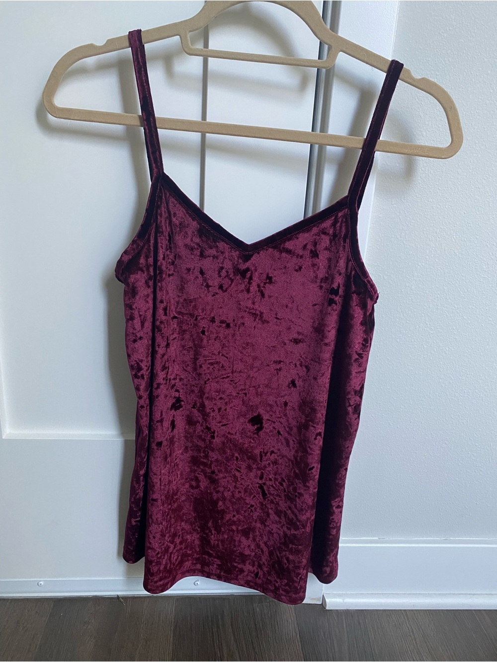 Maurices Crushed Velvet V-Neck Camisole - Wine